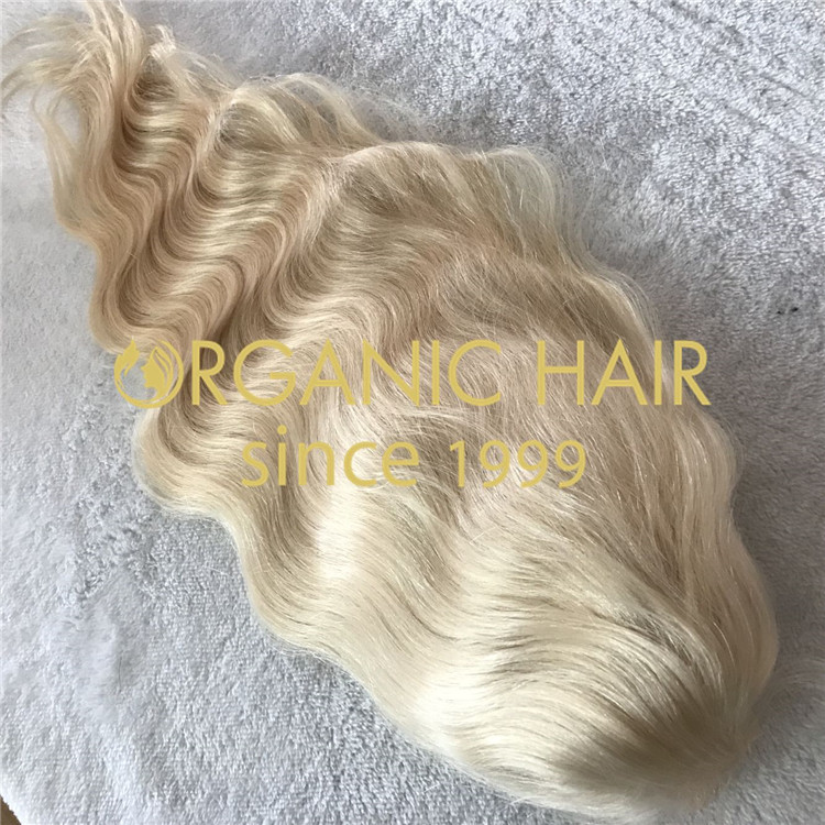 Blonde color full lace wigs body wave X206